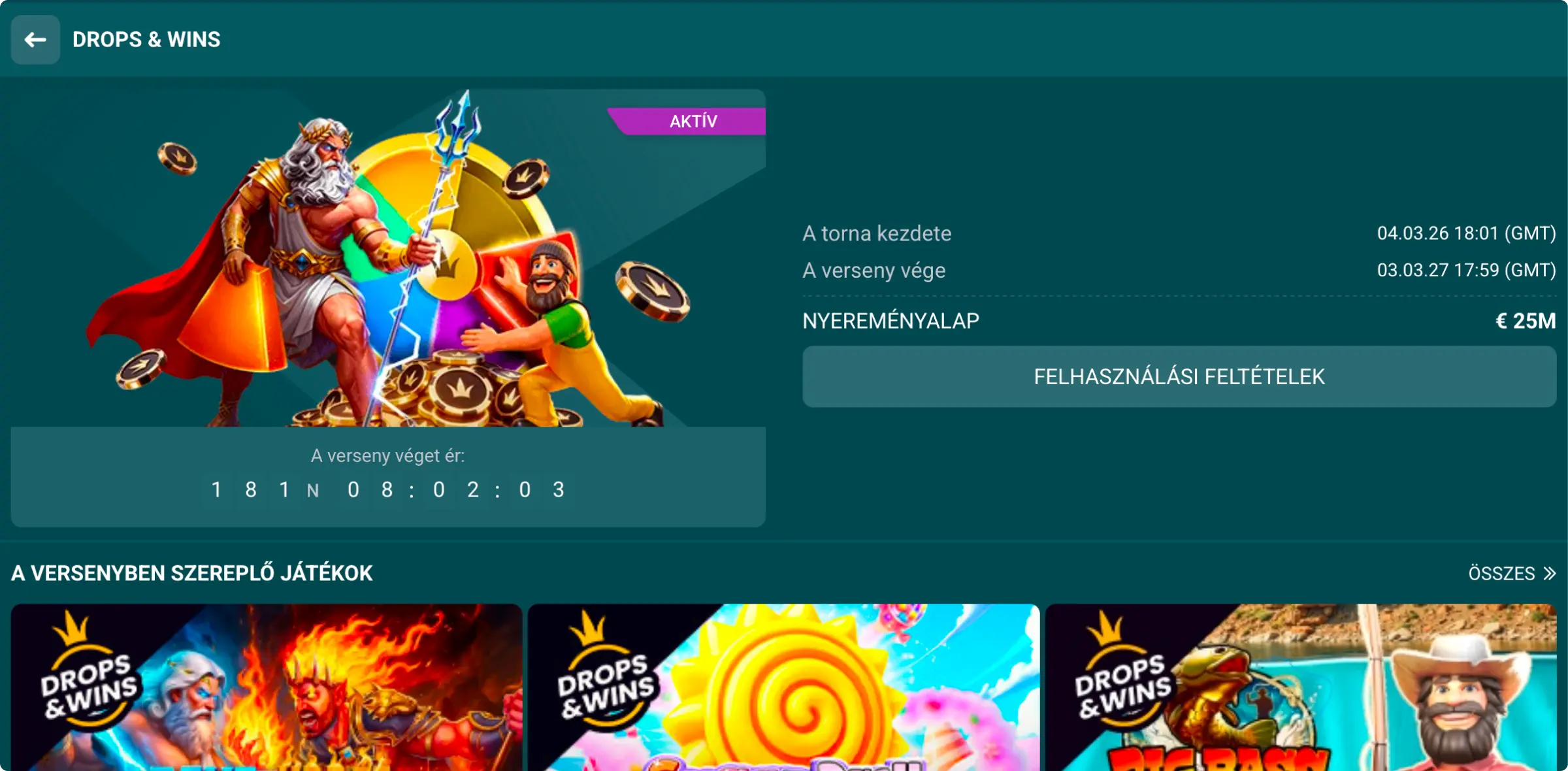 22Casino weboldal